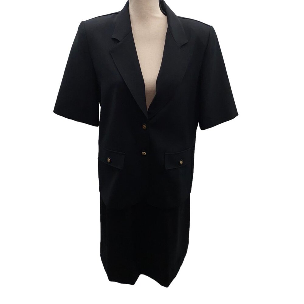 Nikki Vintage Size 10 Blazer Skirt Suit Set Black